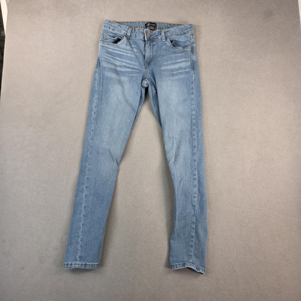 Up2Fashion Jeans Womens 27x30 Light Wash Blue Stretch Skinny Denim Pants Casual